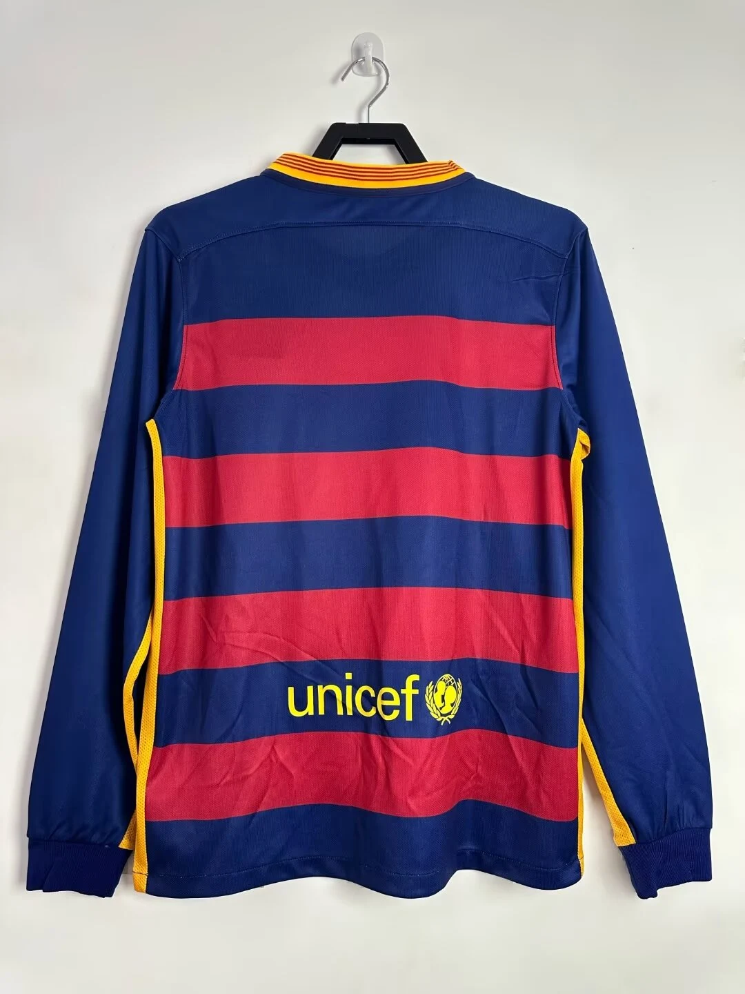 2015-16 Barcelona Home Long Sleeve Retro Jersey view 2