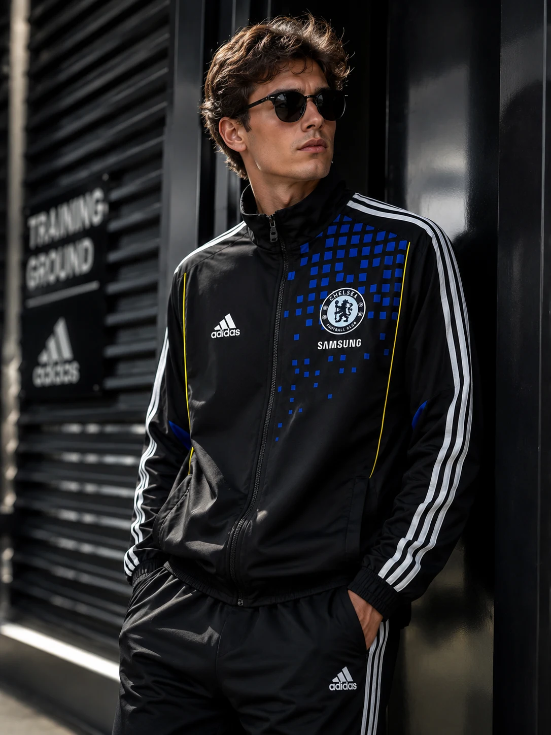 2026-27 Chelsea Black Waterproof Training Windbreaker view 6