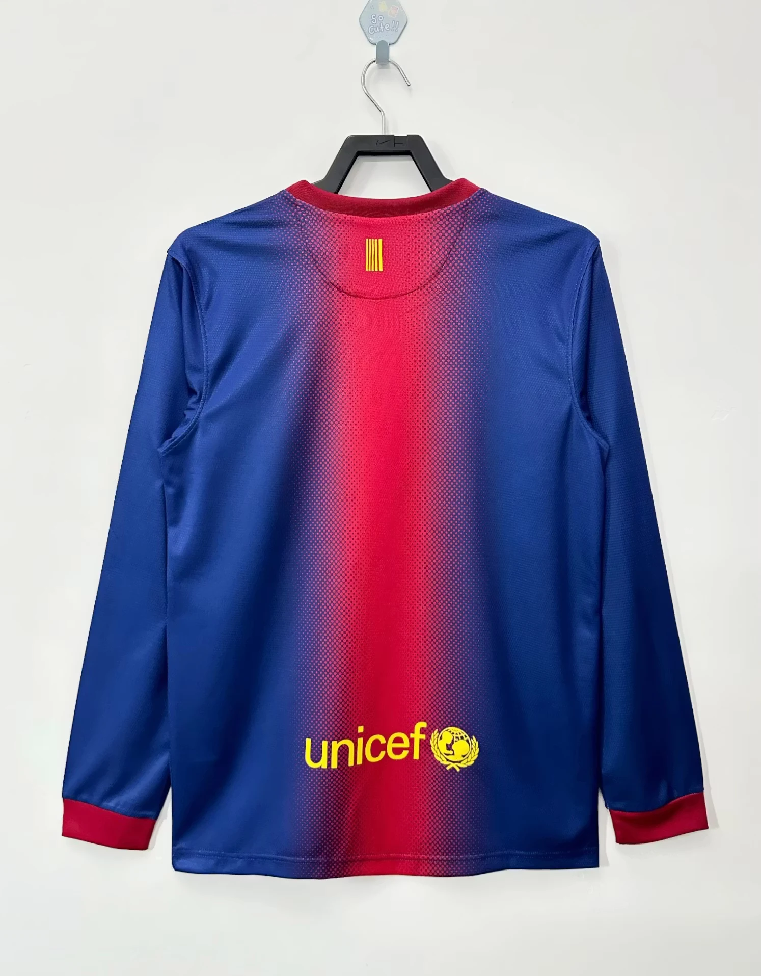 2012-13 Barcelona Home Long Sleeve Retro Jersey view 2