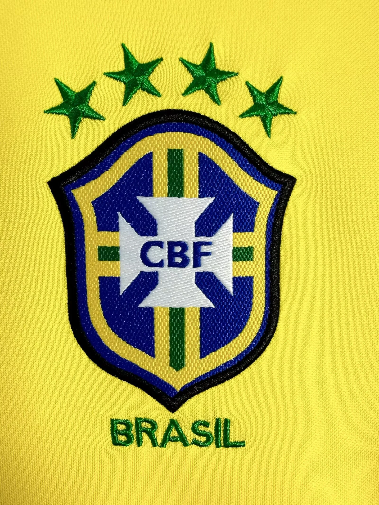 1998 Brazil Home Long Sleeve Retro Jersey view 3