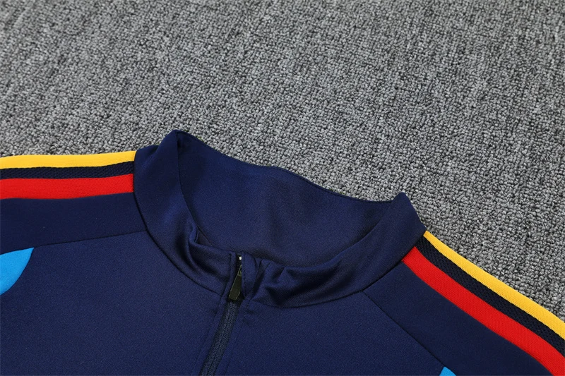 2026-27 Spain Royal Blue Half-Zip Training Jersey (Two Stars) view 10
