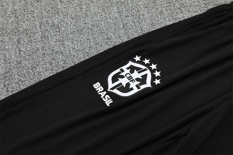 2025-26 Brazil Black Half-Zip Training Jersey view 13