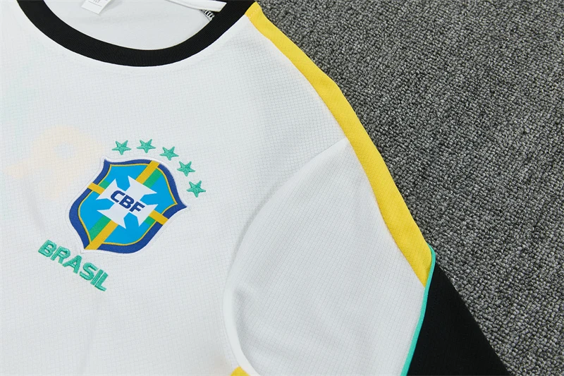 2026-27 Brazil Jordan White Short-Sleeve Training Jersey view 5