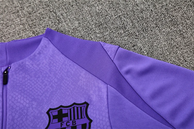 2025-26 Barcelona Purple Half-Zip Training Jersey view 5