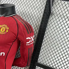 2025-26 Manchester United Home Long Sleeve Shirt - Player Edition view 9