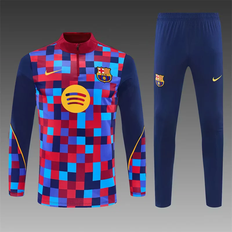 2026-27 Barcelona Red & Blue Half-Zip Training Jersey view 13