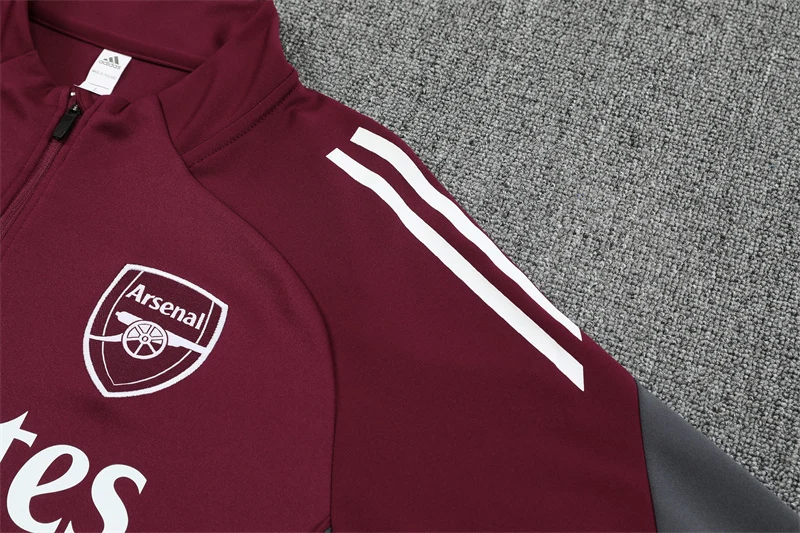 2025-26 Arsenal Red Half-Zip Training Jersey view 7