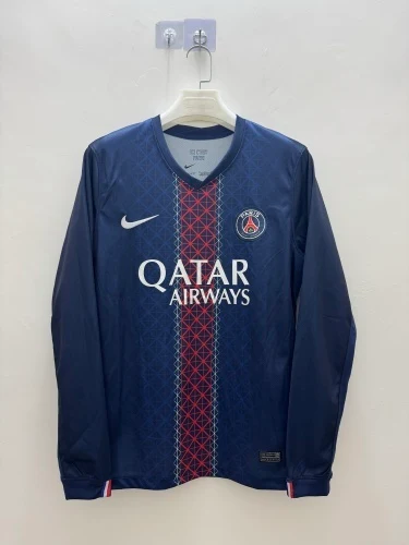 2025-26 Paris Saint-Germain home long-sleeved jersey.