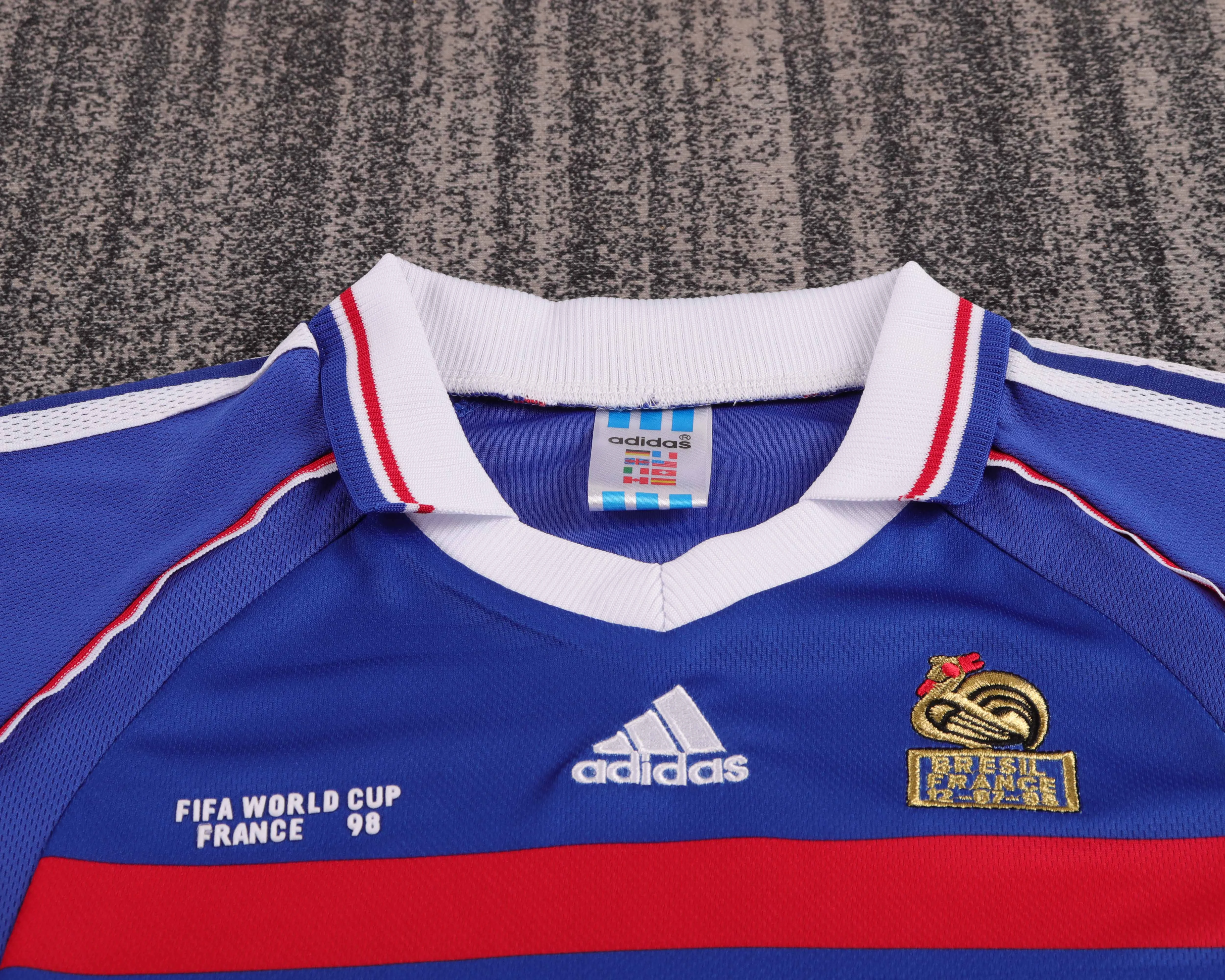 1998 France Home Retro Shirt - Kids Sizes view 12