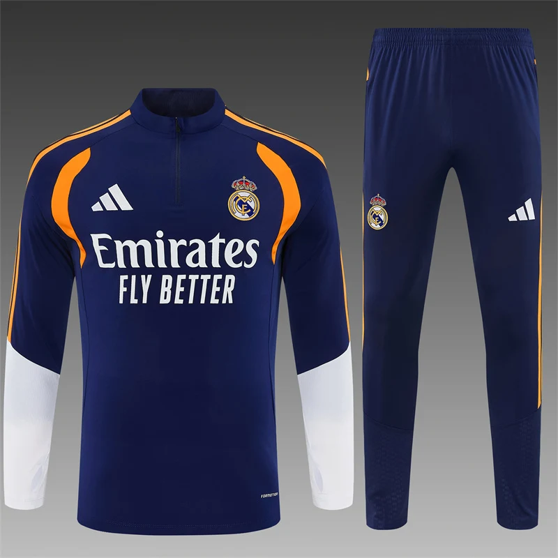 2026-27 Real Madrid Royal Blue Half-Zip Training Jersey view 3