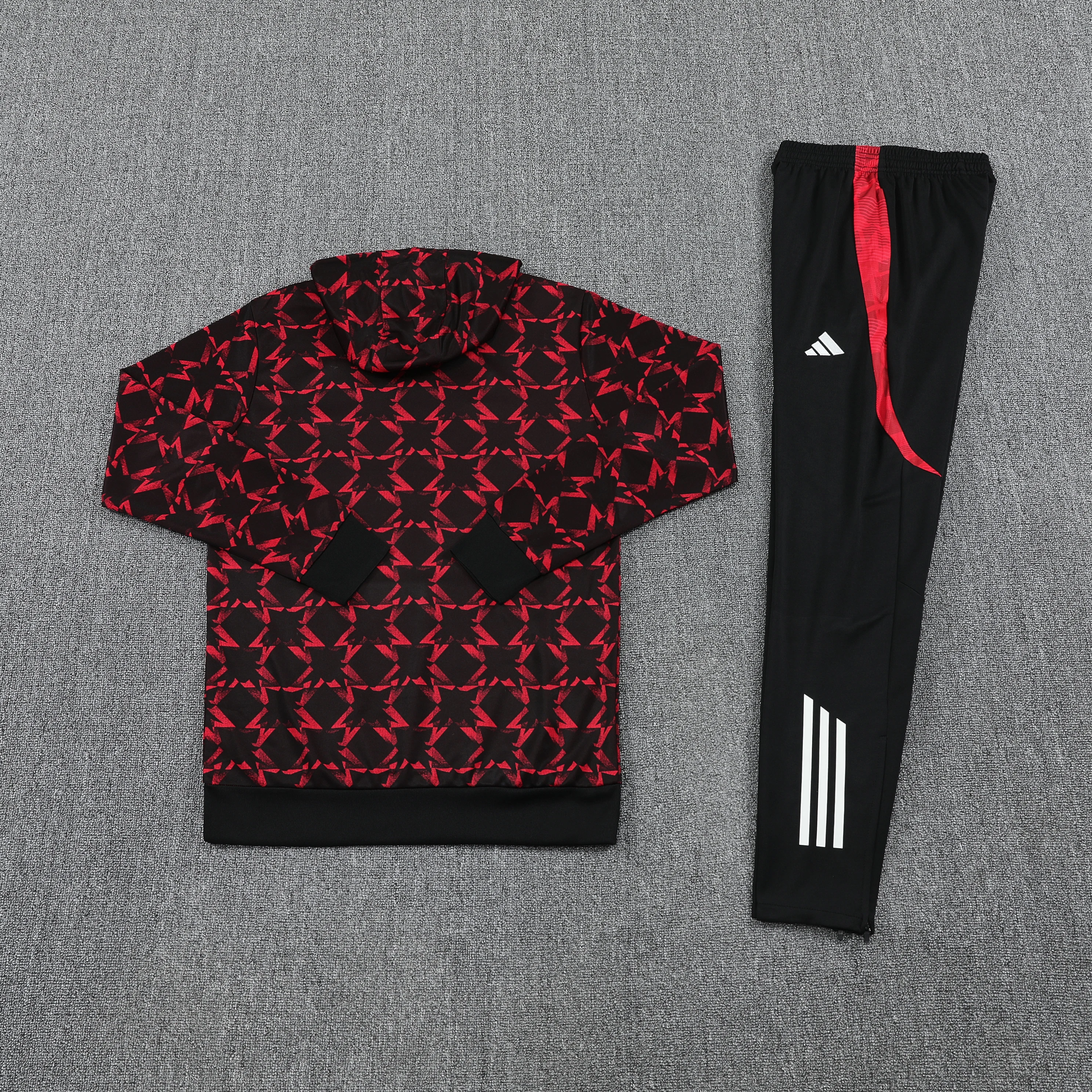 2025-26 Manchester United Red Training Hooded Jersey view 12