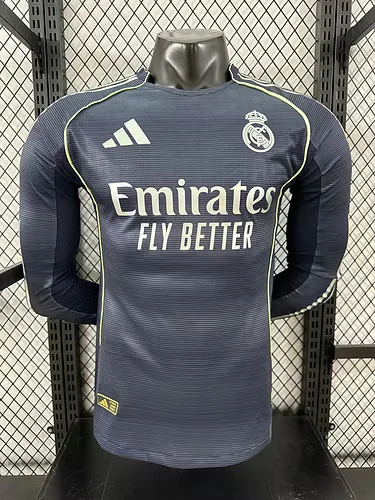 2025-26 Real Madrid Away Long Sleeve Shirt - Player Edition