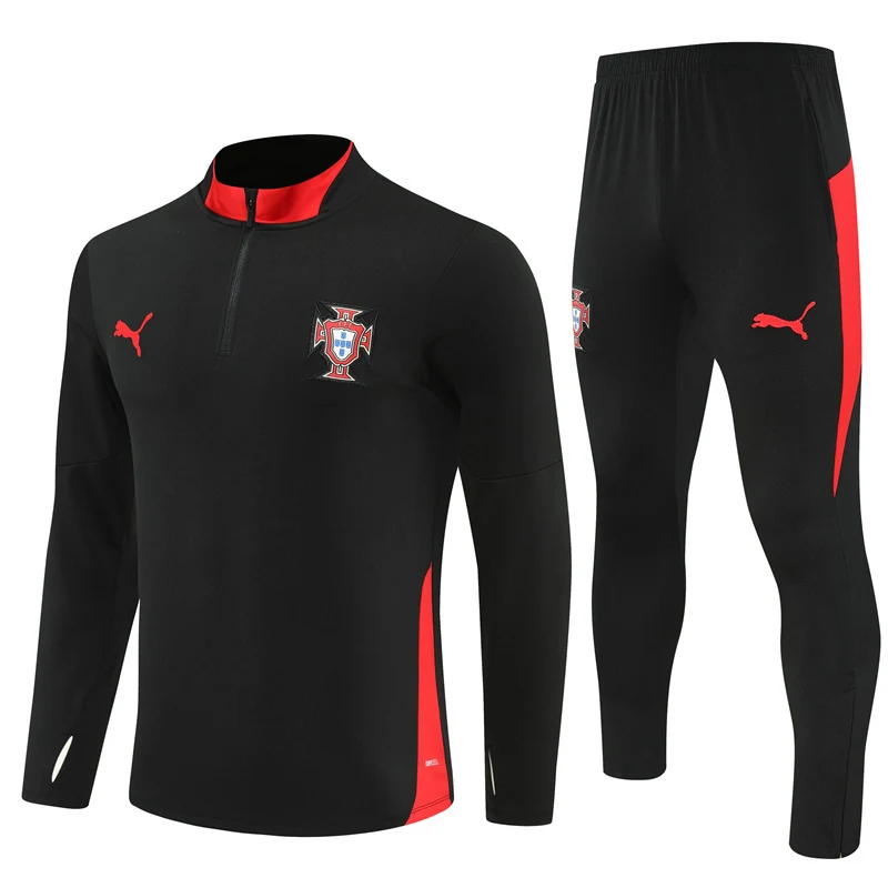 2025-26 Portugal Black Half-Zip Training Jersey view 22
