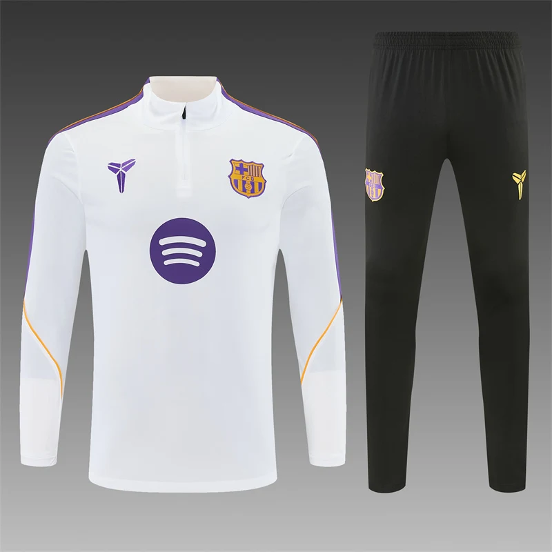 2026-27 Barcelona Red and White Half-Zip Training Jersey view 14
