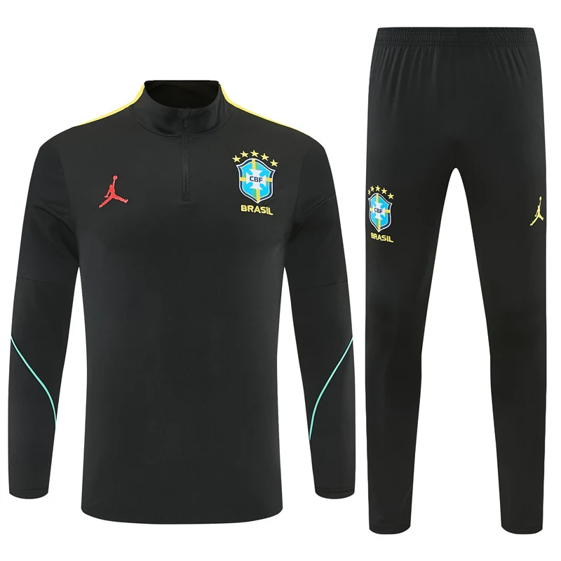 2026-27 Brazil Black Half-Zip Training Jersey view 19