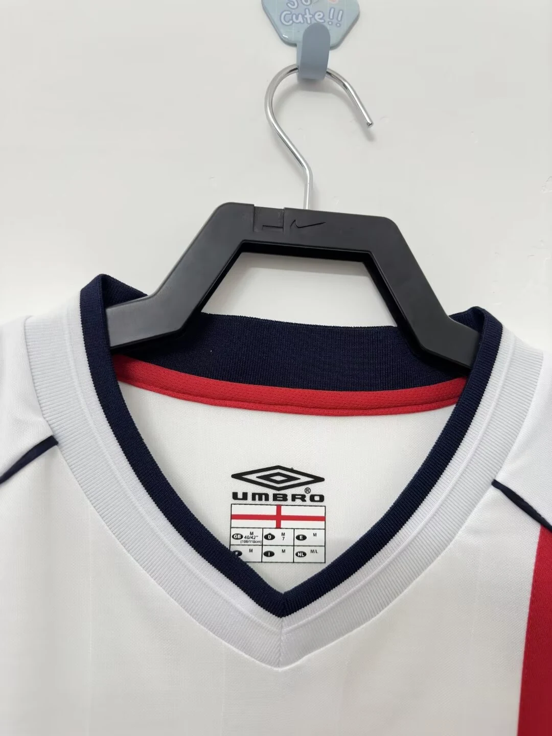 2002 England Home Retro Jersey view 11