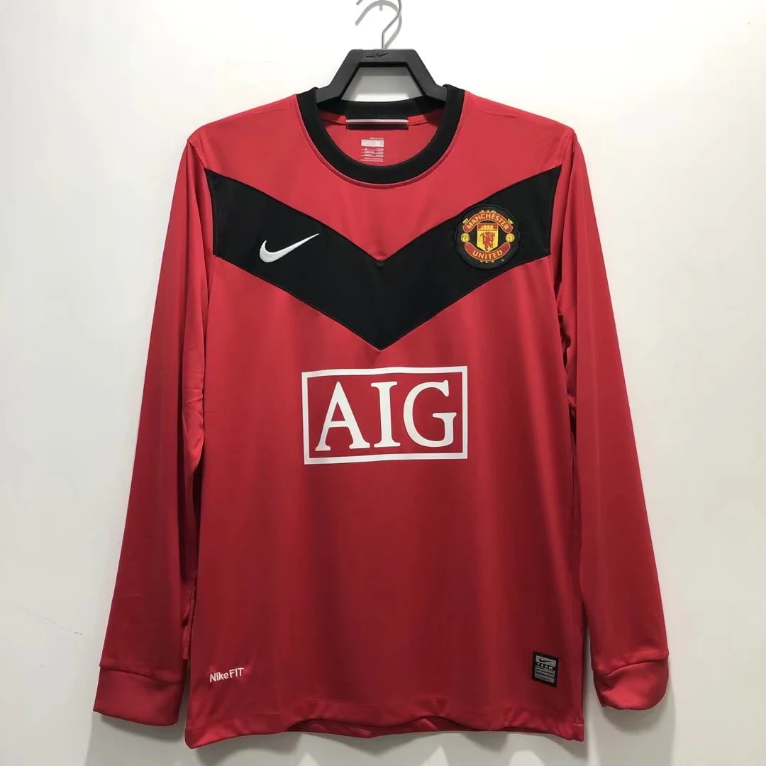 2010 Manchester United Home Long Sleeve Retro Jersey