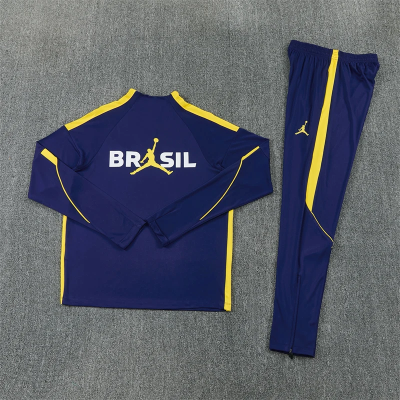 2026-27 Brazil Royal Blue Half-Zip Training Jersey view 15