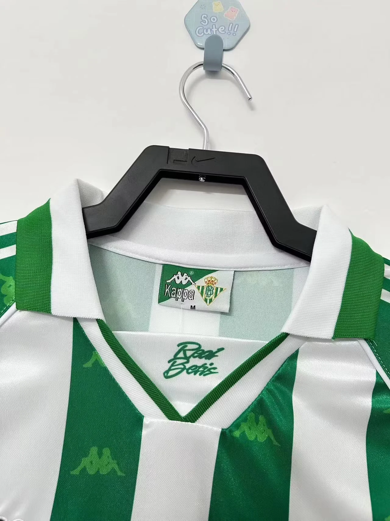 1995-97 Real Betis Home Retro Jersey - With Advertisement view 3