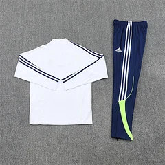 2025-26 Real Madrid White Retro Half-Draw Training Jersey view 15