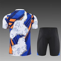 2025-26 Real Madrid yellow blue short sleeve training jersey view 2