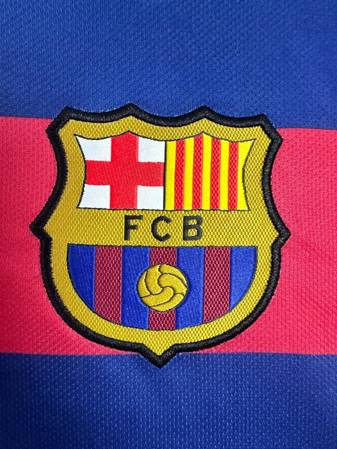 2015-16 Barcelona Home Long Sleeve Retro Jersey view 4