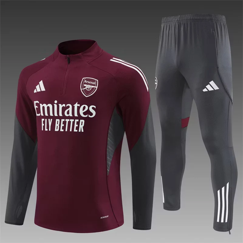 2025-26 Arsenal Red Half-Zip Training Jersey