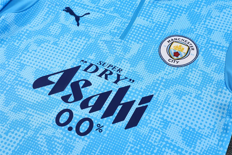 2025-26 Manchester City Light Blue Half-Zip Training Jersey view 6