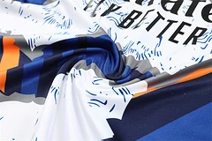 2025-26 Real Madrid yellow and blue camouflage half-pull training uniform jersey view 8