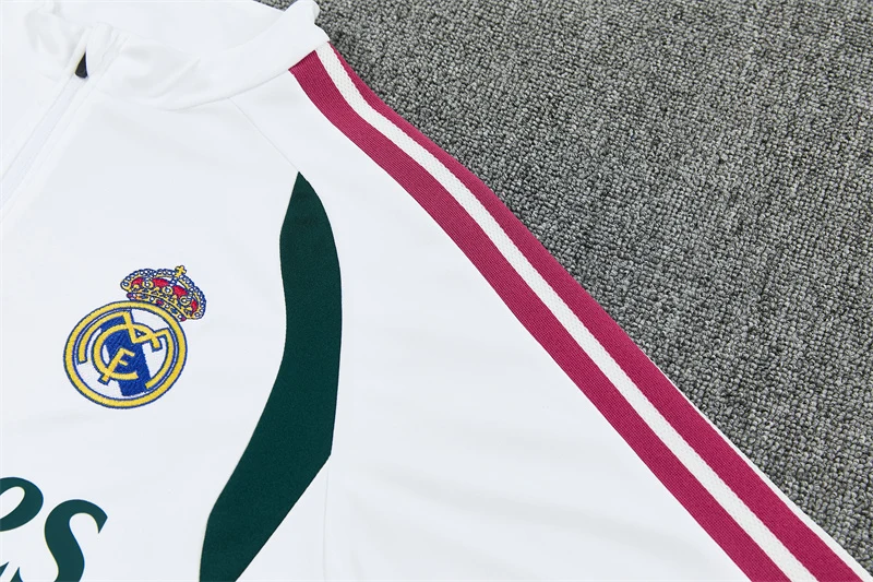 2026-27 Real Madrid White & Green Half-Zip Training Jersey view 10