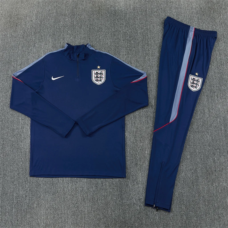 2026-27 England Royal Blue Half-Zip Training Jersey view 15