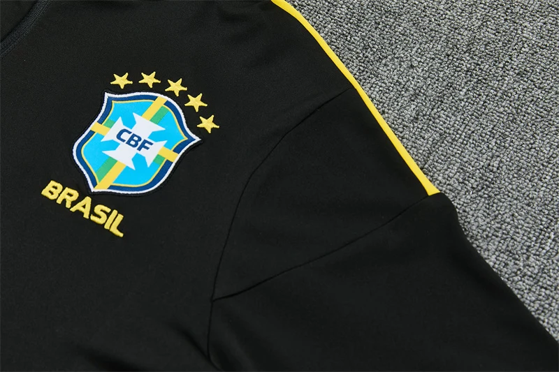 2026-27 Brazil Black Half-Zip Training Jersey view 7