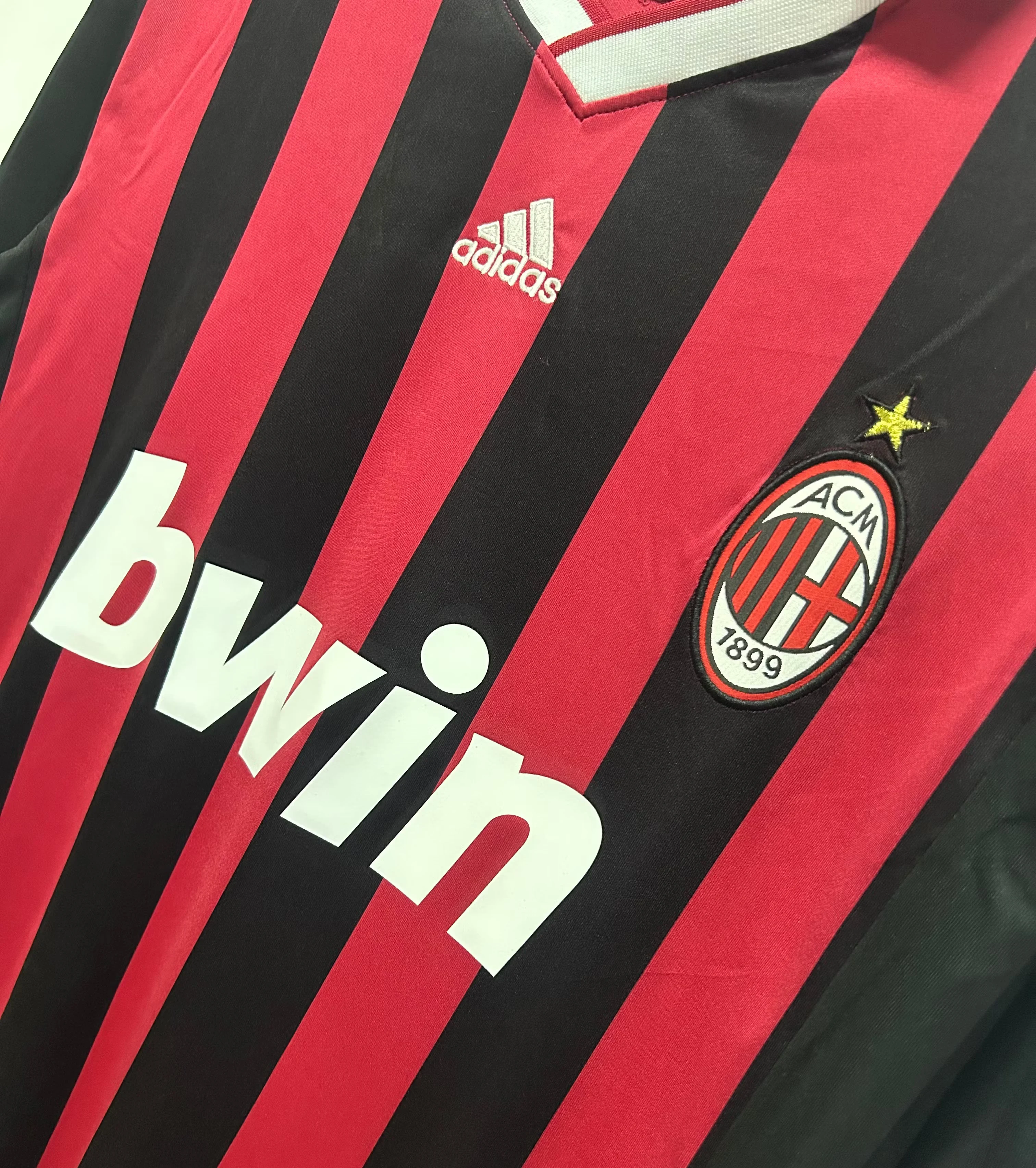 2009-10AC Home Long Sleeve Retro Jersey view 10