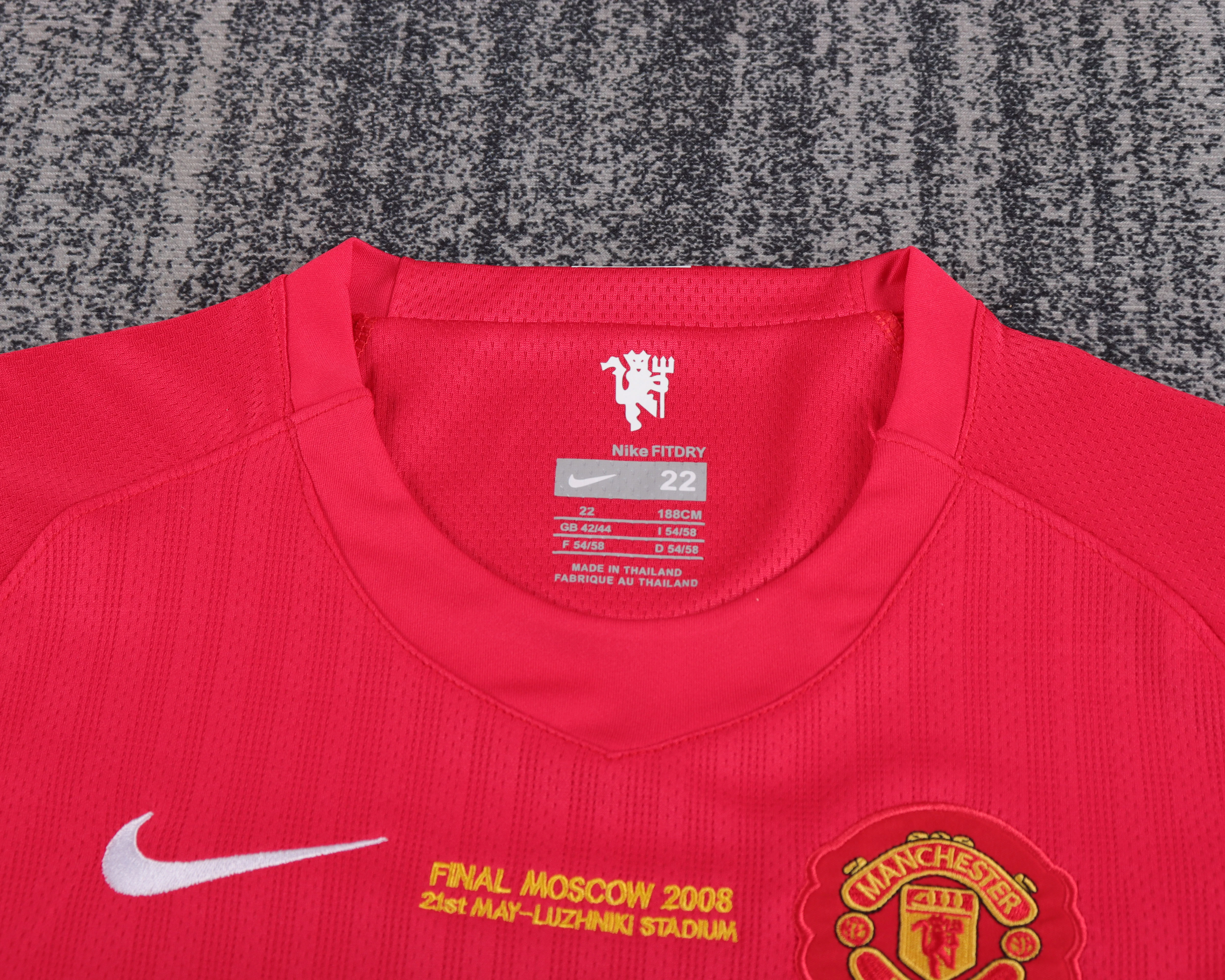 2007-08 Manchester United Home Champions League Edition Retro Shirt - Kids Size view 14