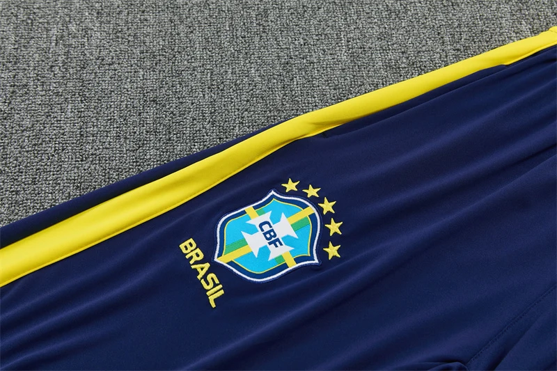 2026-27 Brazil Royal Blue Half-Zip Training Jersey view 5