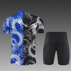 2025-26 Real Madrid Black Blue Short Sleeve Training Jersey view 2