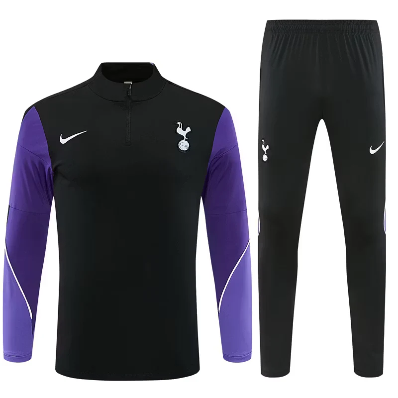2026-27 Tottenham Hotspur Black Half-Zip Training Kit view 17