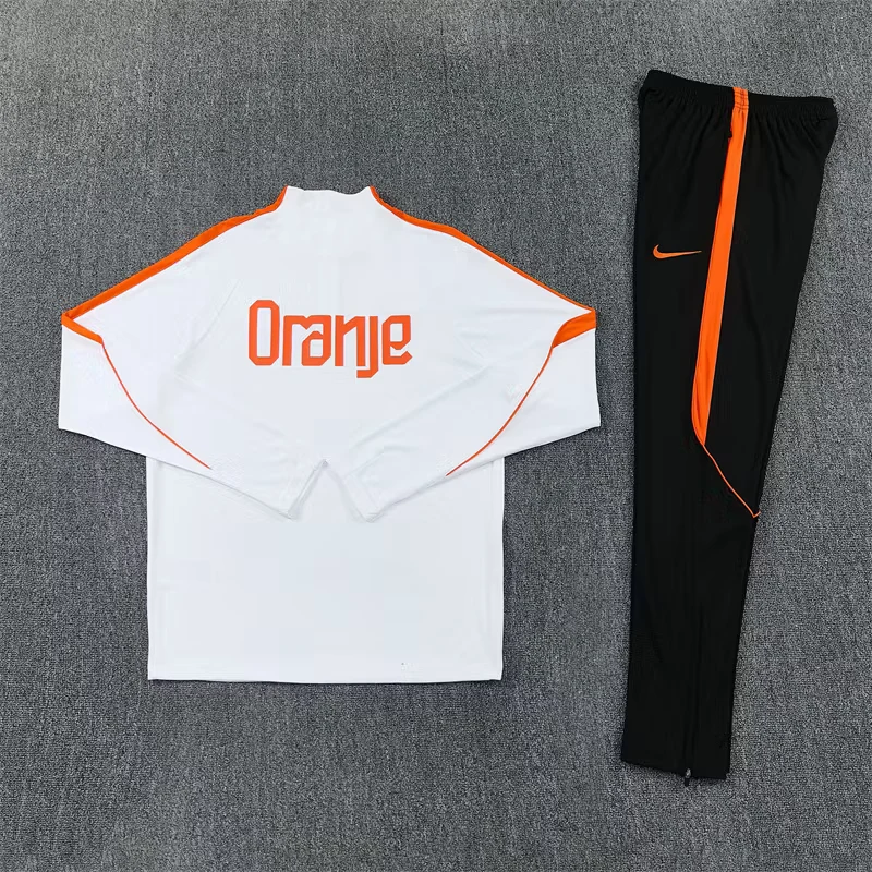 2026-27 Netherlands White Half-Zip Training Jersey view 16
