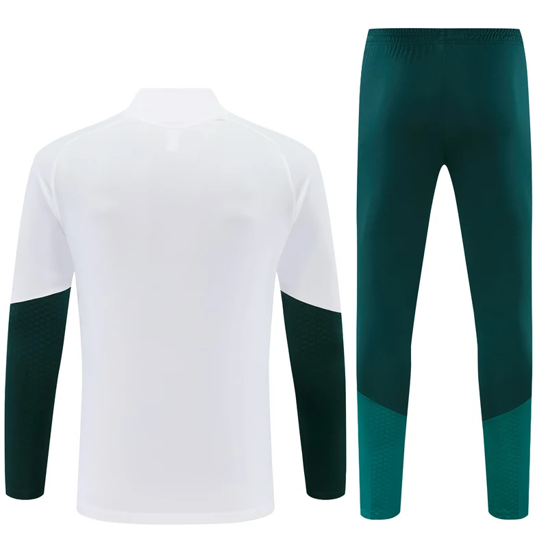 2026-27 Real Madrid White & Green Half-Zip Training Jersey view 4