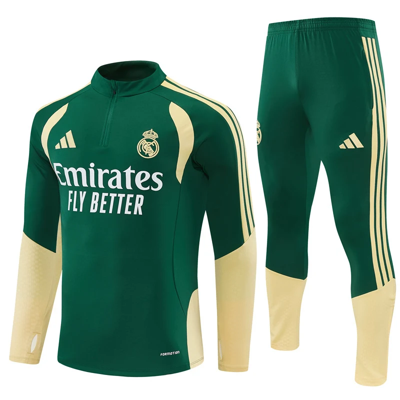 2026-27 Real Madrid Green Half-Zip Training Jersey view 18