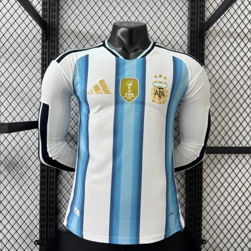 2026 Argentina Home Long-Sleeve Jersey - Player Version