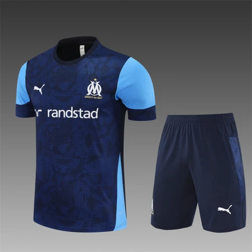 2025-26 Marseille Royal Blue Short Sleeve Training Jersey