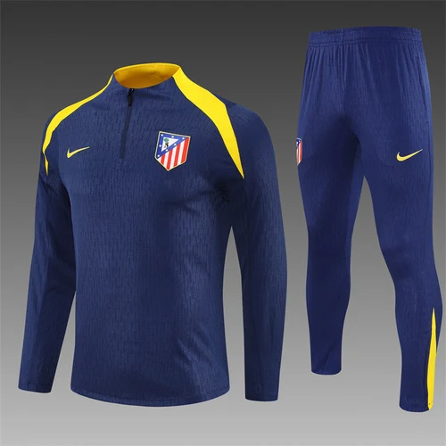 2025-26 Atletico Madrid Royal Blue Half-Dress Training Jersey