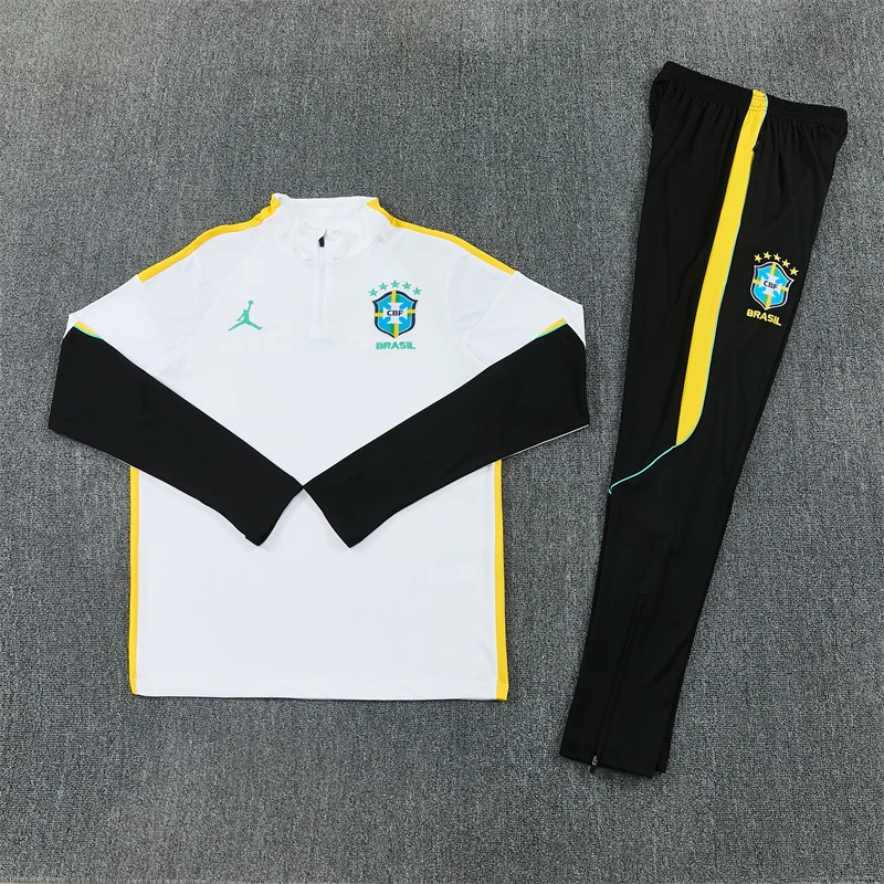 2026-27 Brazil Jordan White Half-Zip Training Jersey view 13