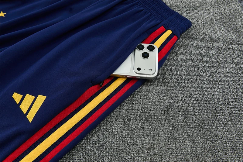 2026-27 Spain Royal Blue Half-Zip Training Jersey view 4