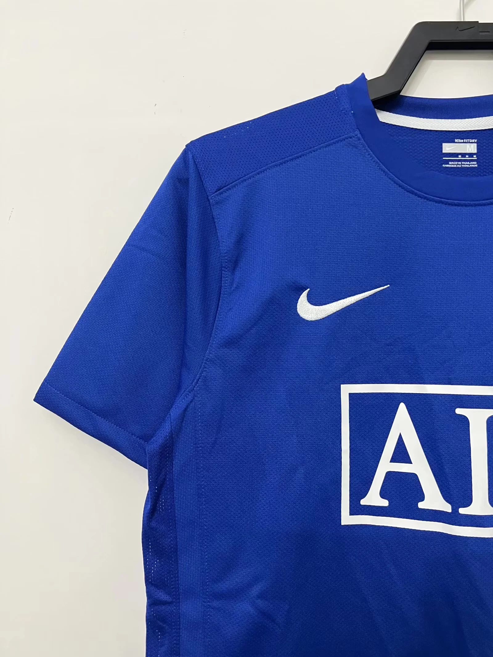 2008-09 Manchester United second away blue retro jersey view 8