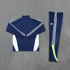 2025-26 Real Madrid Royal Blue Retro Half-Draw Training Jersey view 15