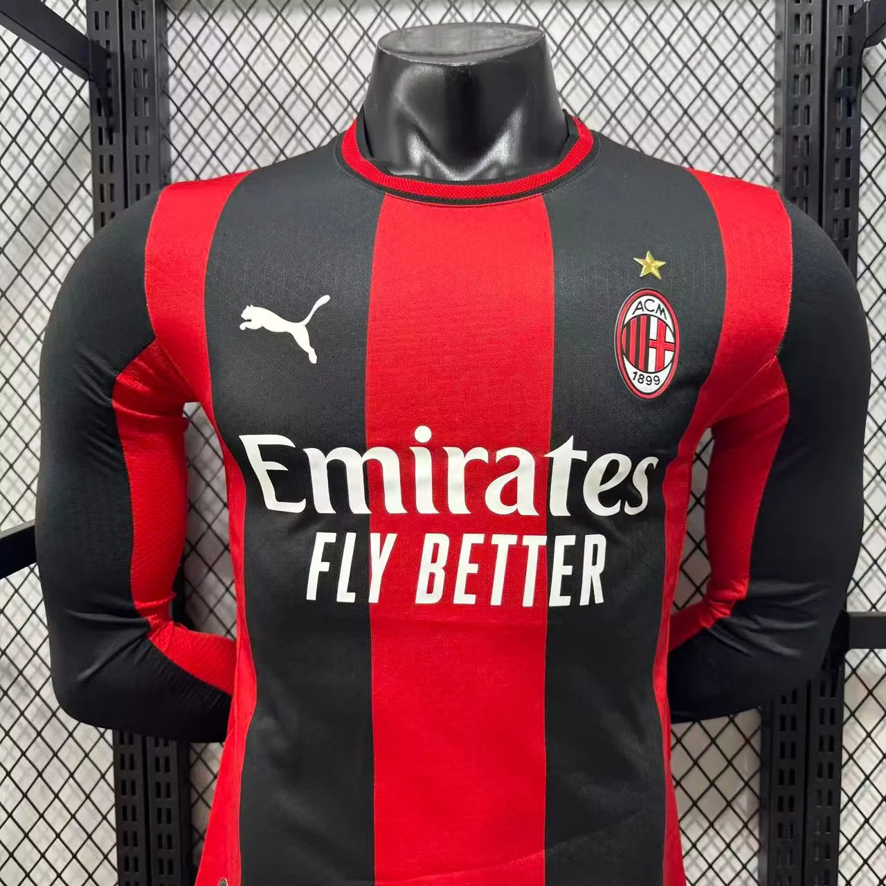 2026-27 AC Milan Home Long-Sleeve Jersey – Player Version view 4