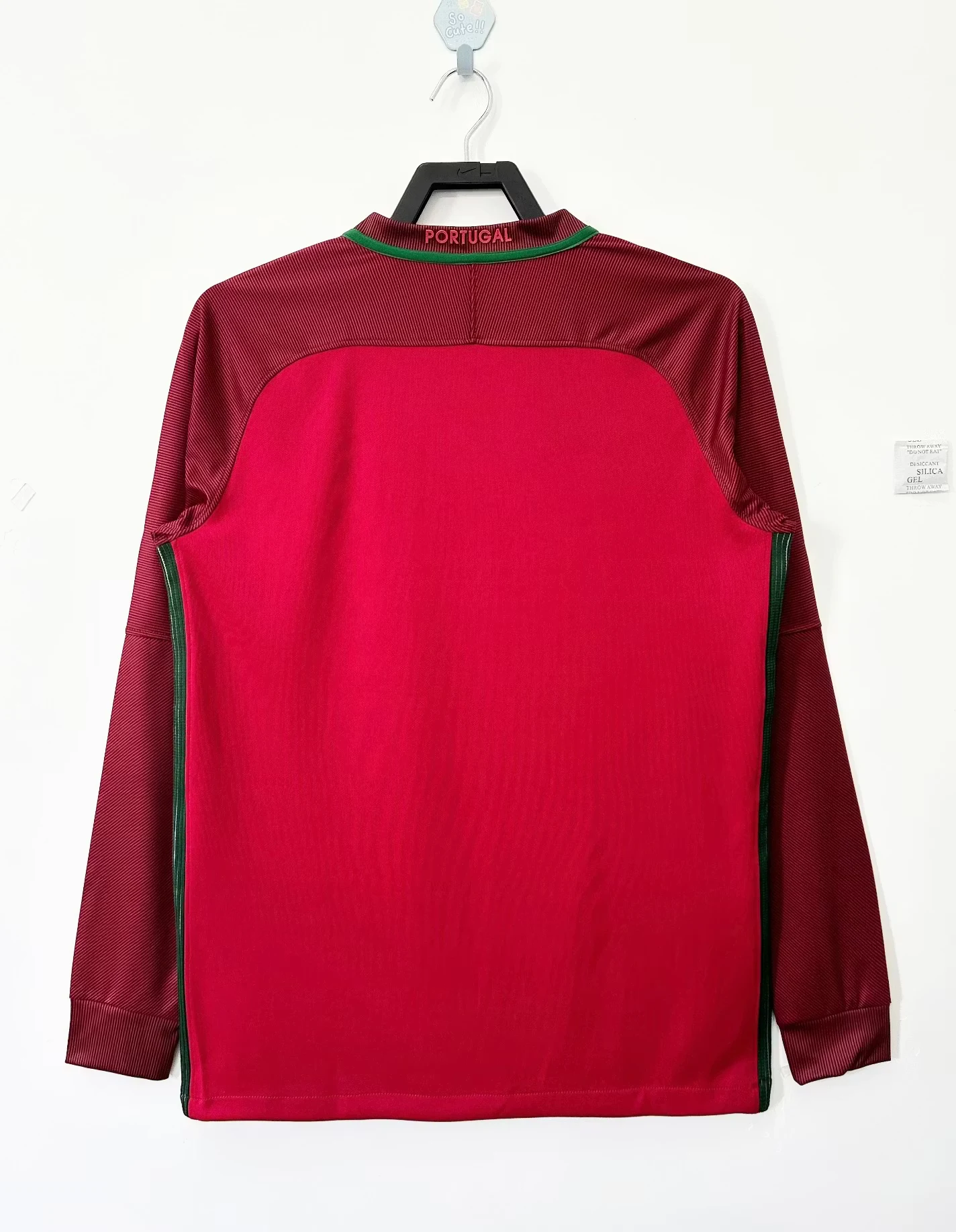 2016 Portugal Home Long Sleeve Retro Jersey view 2