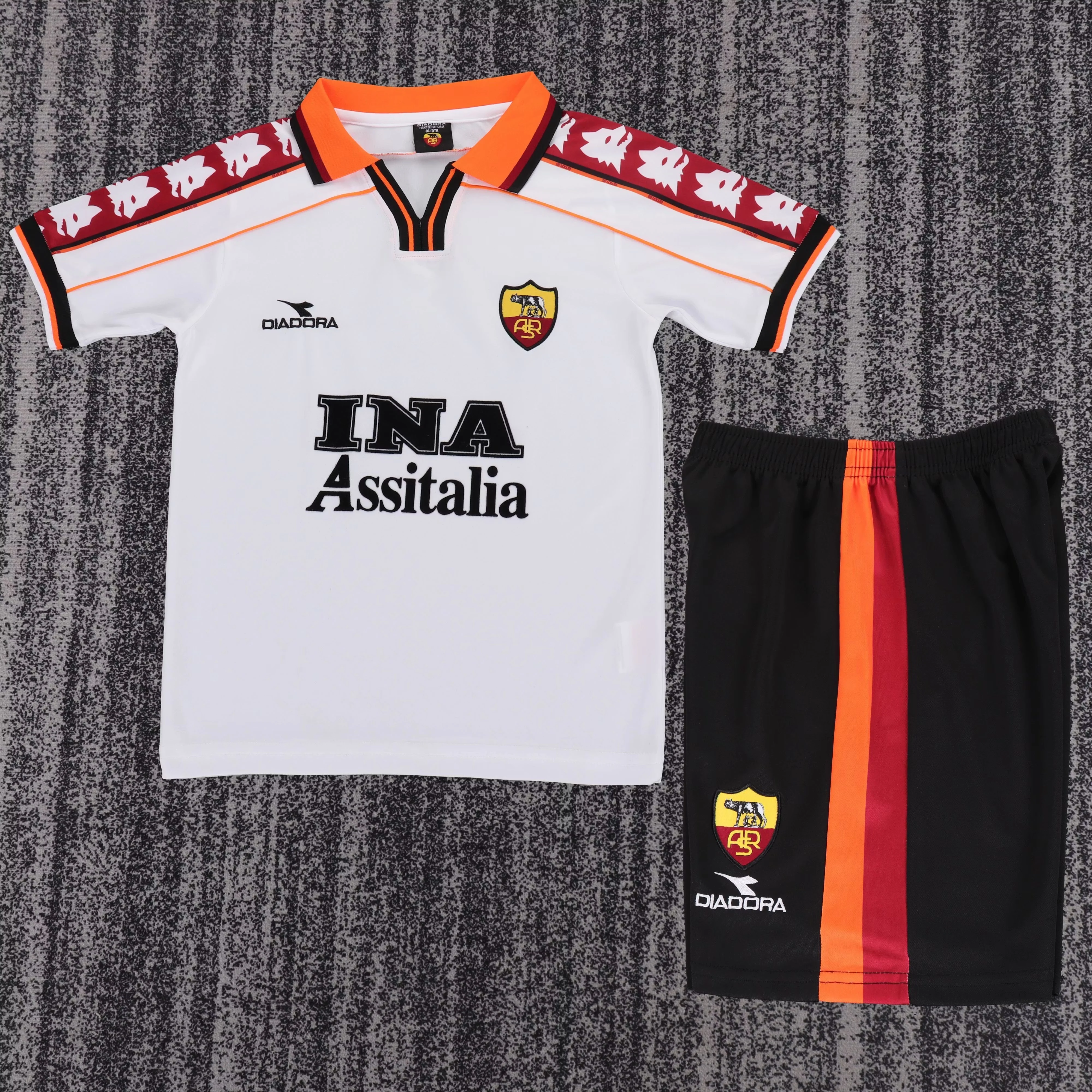 1998-99 Roma Away Retro Jersey - Children's Size